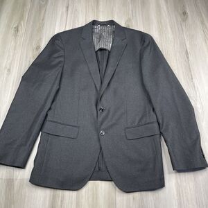 HUGO BOSS Sport Coat Blazer Jacket 40R Marzotto Italy Gray Wool Unstructured